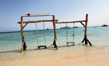 Plage d' Eden Island à Hurghada en mer Rouge